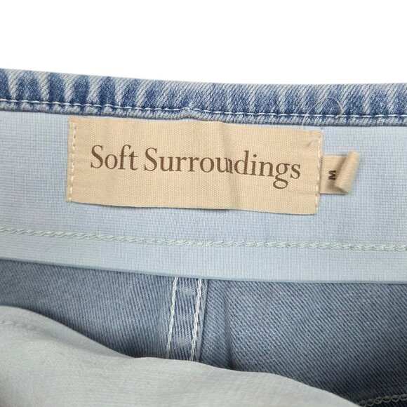 Soft Surroundings Crop Jeans Womens Medium Ultimate Denim Pull On Straight - Picture 7 of 8